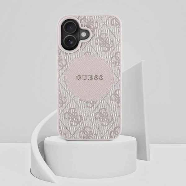 Guess 4G Circle Classic Logo MagSafe iPhone 16 Dėklas - Rožinė aprašymas - Prekės nuotrauka Guess 4G Circle Classic Logo MagSafe iPhone 16 Dėklas - Rožinė aprašymas - Prekės nuotrauka