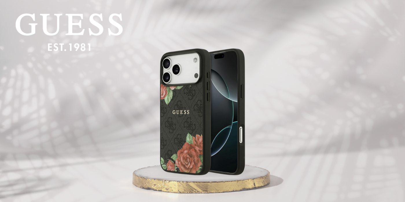 „Guess 4G“ gėlių rašto „MagSafe“ dėklas, skirtas „iPhone 17 Pro“ - juodas aprašymas - Prekės nuotrauka „Guess 4G“ gėlių rašto „MagSafe“ dėklas, skirtas „iPhone 17 Pro“ - juodas aprašymas - Prekės nuotrauka