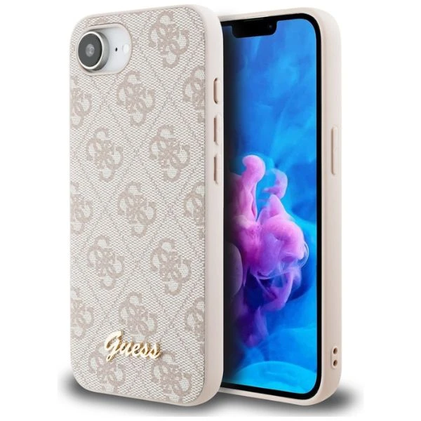 Dėklas Guess 4G Script Logo MagSafe iPhone 16e Case - Rožinė aprašymas - Prekės nuotrauka Dėklas Guess 4G Script Logo MagSafe iPhone 16e Case - Rožinė aprašymas - Prekės nuotrauka