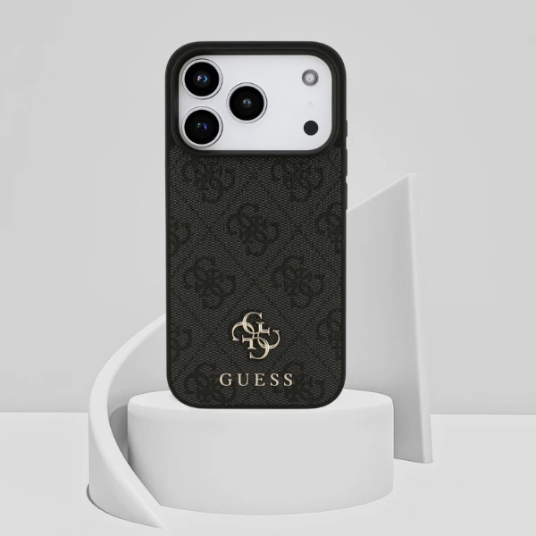 „Guess 4G“ mažas klasikinis „MagSafe“ dėklas su logotipu, skirtas „iPhone 17 Pro“ - juodas aprašymas - Prekės nuotrauka „Guess 4G“ mažas klasikinis „MagSafe“ dėklas su logotipu, skirtas „iPhone 17 Pro“ - juodas aprašymas - Prekės nuotrauka