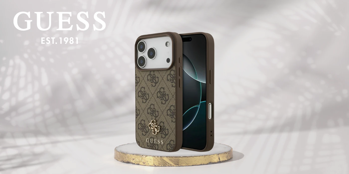 „Guess 4G“ mažas klasikinis „MagSafe“ dėklas su logotipu, skirtas „iPhone 17 Pro“ – ruda aprašymas - Prekės nuotrauka „Guess 4G“ mažas klasikinis „MagSafe“ dėklas su logotipu, skirtas „iPhone 17 Pro“ – ruda aprašymas - Prekės nuotrauka