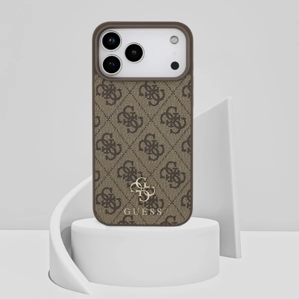 „Guess 4G“ mažas klasikinis „MagSafe“ dėklas su logotipu, skirtas „iPhone 17 Pro Max“ – rudas aprašymas - Prekės nuotrauka „Guess 4G“ mažas klasikinis „MagSafe“ dėklas su logotipu, skirtas „iPhone 17 Pro Max“ – rudas aprašymas - Prekės nuotrauka