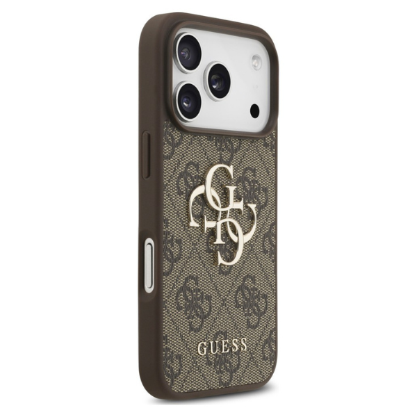 Dėklas Guess 4G Strap 4G Classic Logo Case for iPhone 18 Pro / 17 Pro - Brown aprašymas - Prekės nuotrauka