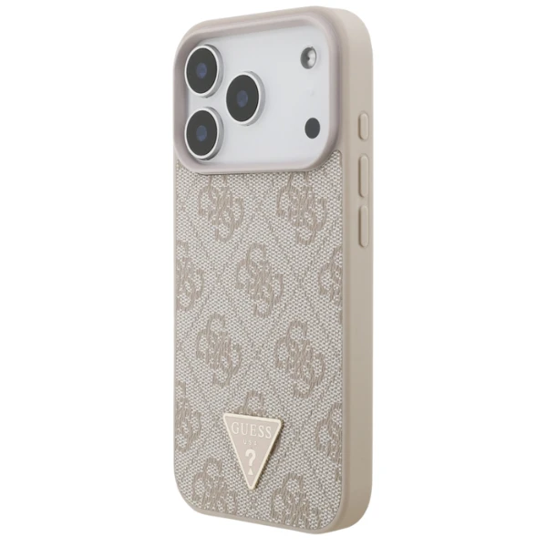 „Guess 4G Strap Triangle Logo MagSafe“ dėklas, skirtas iPhone 17 Pro - Rožinė aprašymas - Prekės nuotrauka