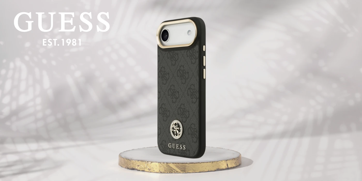 Dėklas Guess 4G Strass Logo MagSafe case for iPhone Air - juodas aprašymas - Prekės nuotrauka