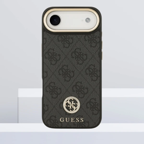 Dėklas Guess 4G Strass Logo MagSafe case for iPhone Air - juodas aprašymas - Prekės nuotrauka