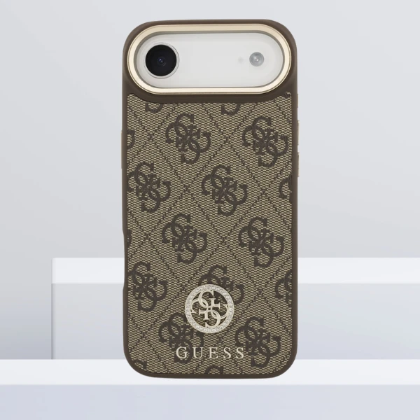 Dėklas Guess 4G Strass Logo MagSafe Case for iPhone Air - Brown aprašymas - Prekės nuotrauka