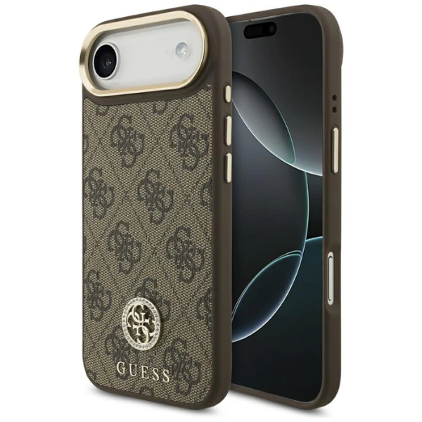 Dėklas Guess 4G Strass Logo MagSafe Case for iPhone Air - Brown aprašymas - Prekės nuotrauka