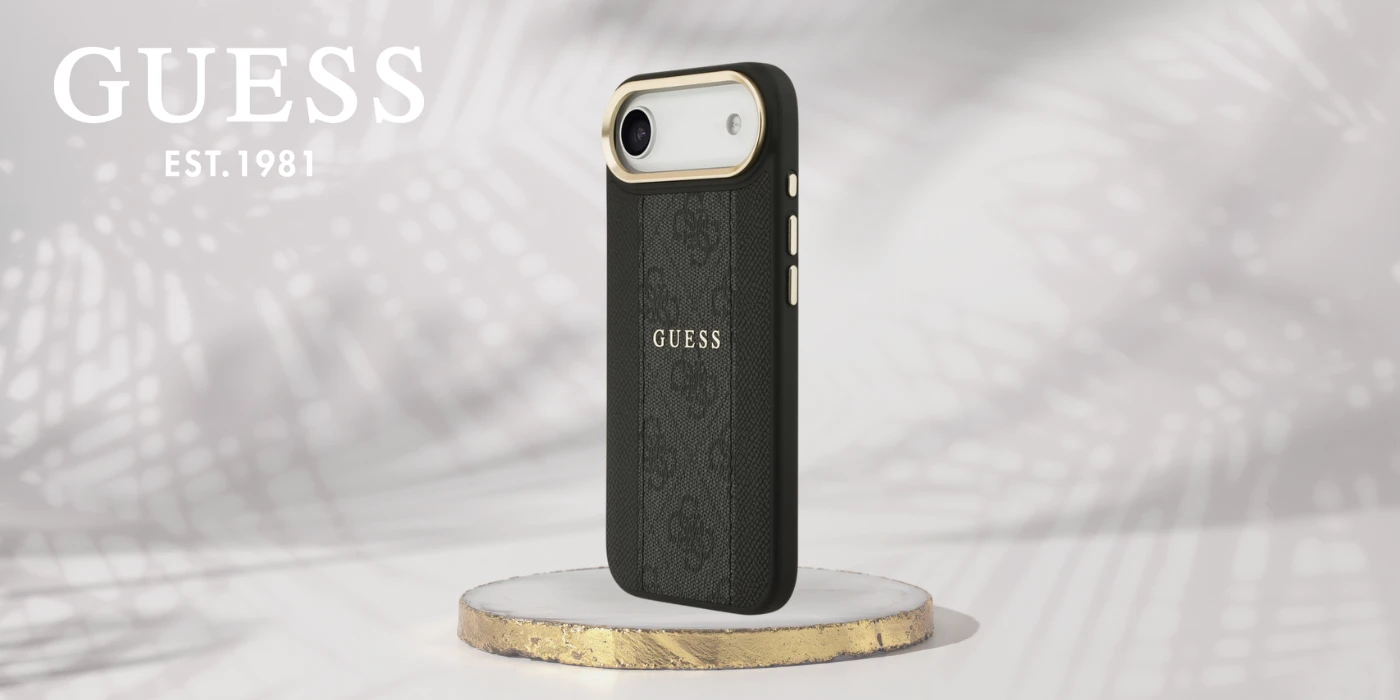 Dėklas Guess 4G Stripe MagSafe case for iPhone Air - juodas aprašymas - Prekės nuotrauka