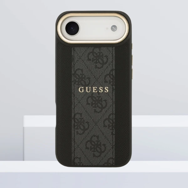 Dėklas Guess 4G Stripe MagSafe case for iPhone Air - juodas aprašymas - Prekės nuotrauka