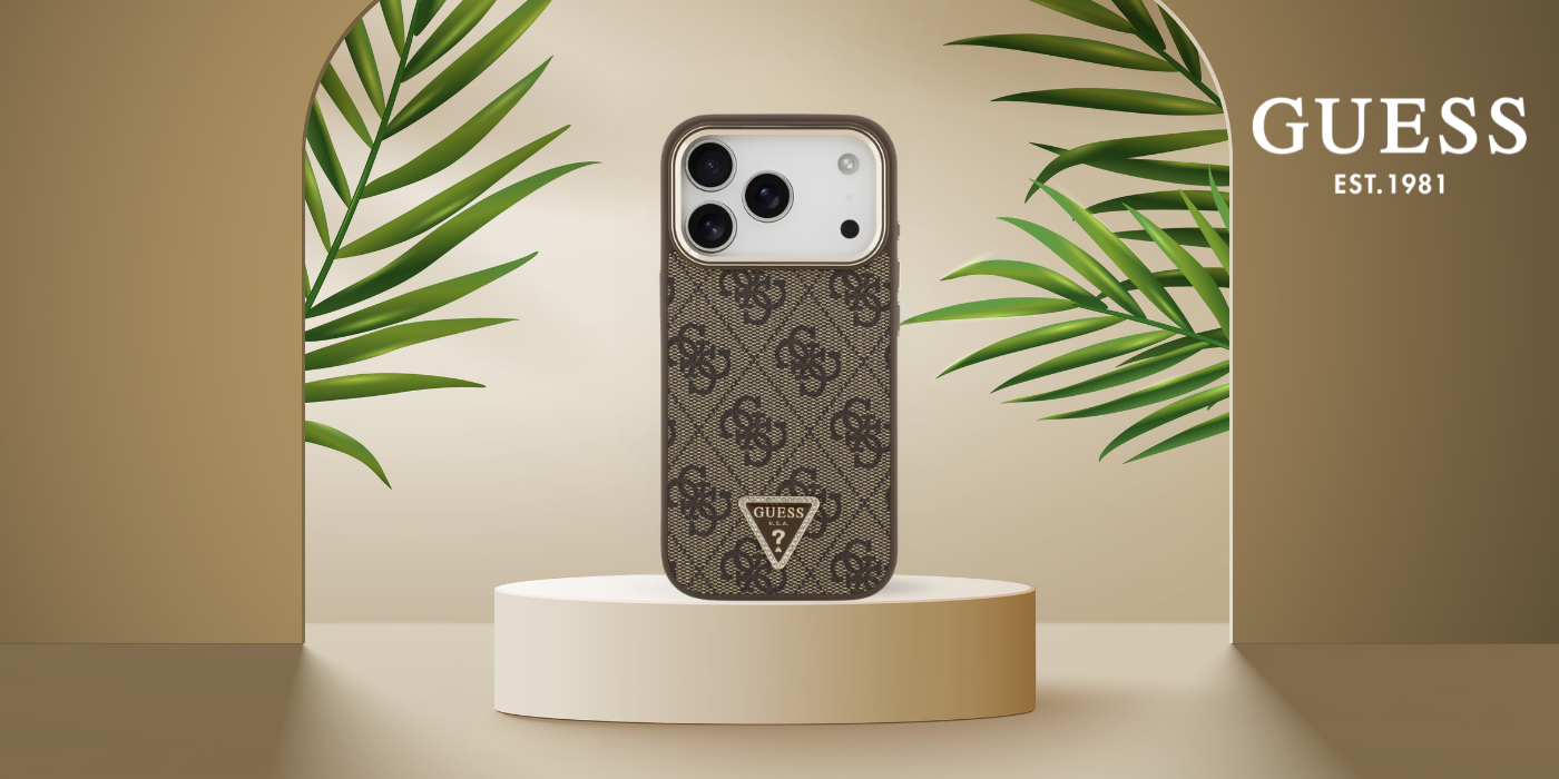 Dėklas Guess 4G Triangle Logo MagSafe Case, skirtas iPhone 17 Pro Max / 18 Pro Max - Ruda aprašymas - Prekės nuotrauka