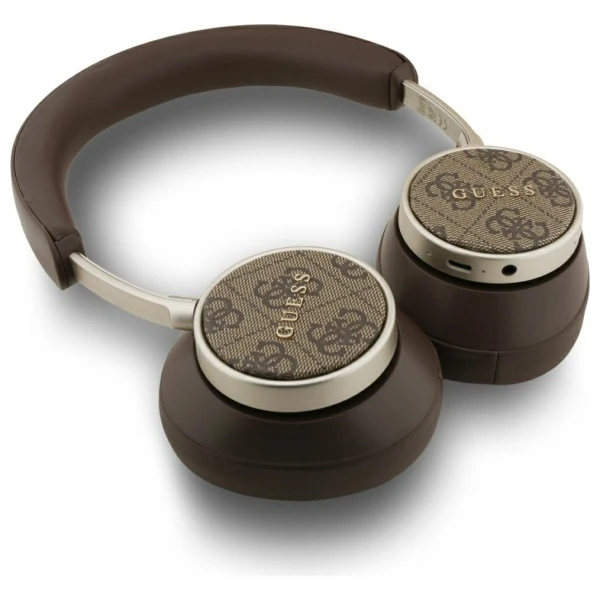 Ausinės Guess Bluetooth 4G Classic Logo rudos spalvos aprašymas - Prekės nuotrauka