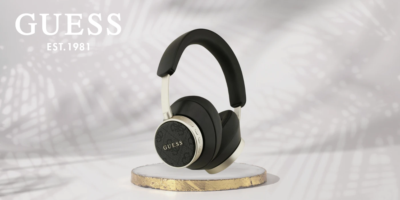 Ausinės Guess Bluetooth 4G Classic Logo juodos spalvos aprašymas - Prekės nuotrauka