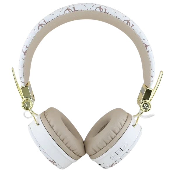 Guess ausinės Bluetooth ENC GUBH70E4PTMH baltos spalvos 4G Triangle Round Shape aprašymas - Prekės nuotrauka Guess ausinės Bluetooth ENC GUBH70E4PTMH baltos spalvos 4G Triangle Round Shape aprašymas - Prekės nuotrauka