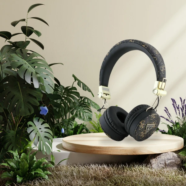 Guess ausinės Bluetooth ENC GUBH70E4PTMK juodos spalvos 4G Triangle Round Shape aprašymas - Prekės nuotrauka Guess ausinės Bluetooth ENC GUBH70E4PTMK juodos spalvos 4G Triangle Round Shape aprašymas - Prekės nuotrauka