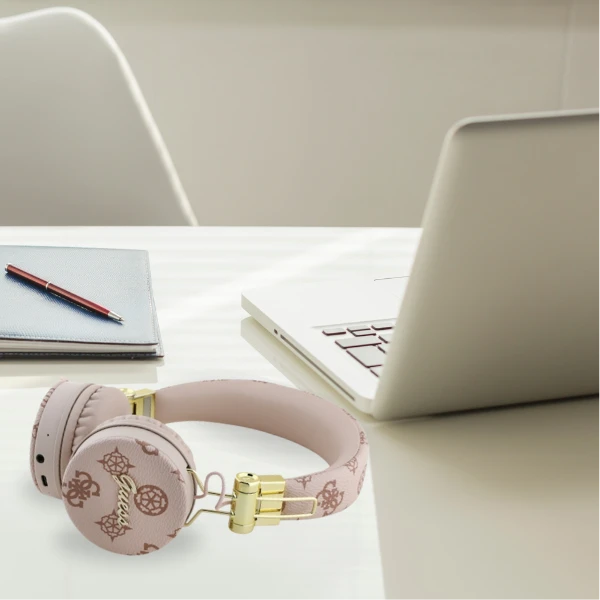Guess ausinės Bluetooth ENC GUBH70EPOSMW rudos spalvos Peony Script Round Shape aprašymas - Prekės nuotrauka Guess ausinės Bluetooth ENC GUBH70EPOSMW rudos spalvos Peony Script Round Shape aprašymas - Prekės nuotrauka