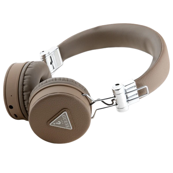 Guess ausinės Bluetooth ENC GUBH70PGTSPSW rudos spalvos Grained Classic Round Shape aprašymas - Prekės nuotrauka Guess ausinės Bluetooth ENC GUBH70PGTSPSW rudos spalvos Grained Classic Round Shape aprašymas - Prekės nuotrauka