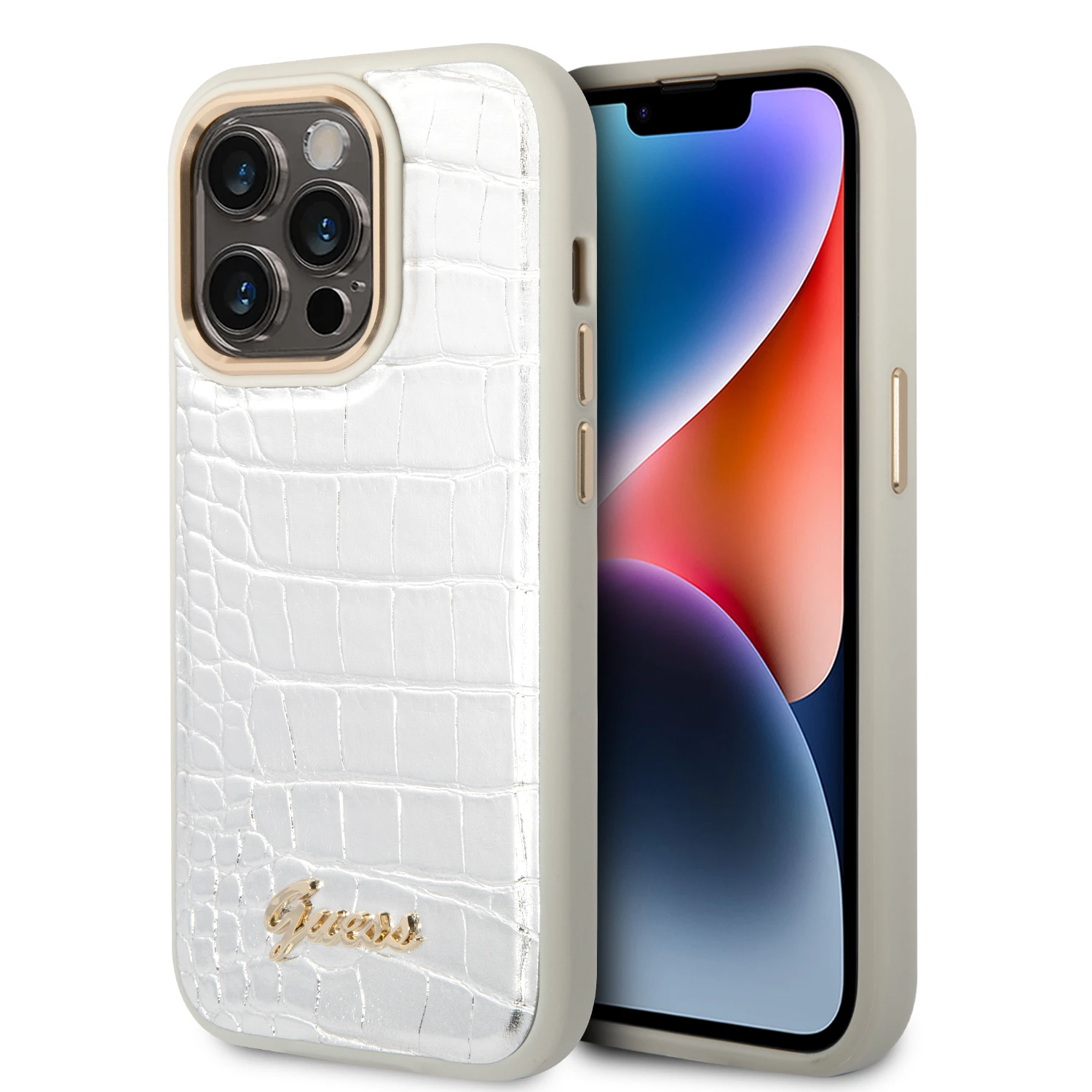„Guess Croco Collection“ dėklas, skirtas iPhone 14 Pro 6.1