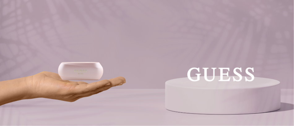 „guess“ pailgas metalinis atspausdintas logotipas su „Bluetooth“