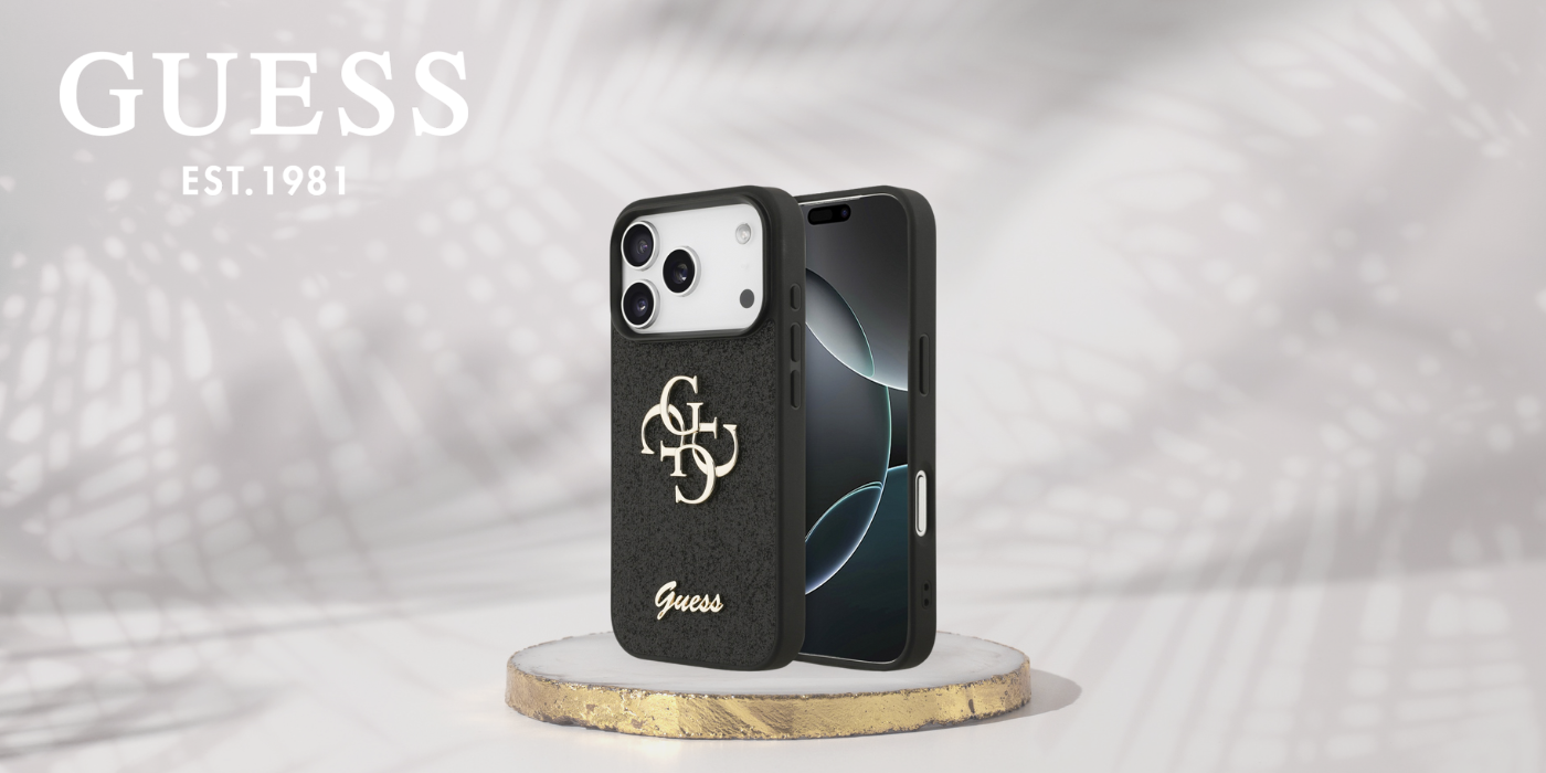 Dėklas Guess Fixed Glitter Big 4G Case for iPhone 17 Pro / 18 Pro - Juodas aprašymas - Prekės nuotrauka