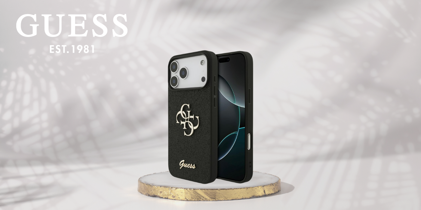 Dėklas Guess Fixed Glitter Big 4G Case for iPhone 17 Pro Max / 18 Pro Max - Juodas aprašymas - Prekės nuotrauka