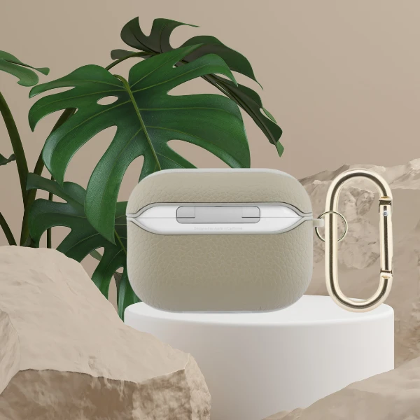 „Guess Grained Classic Logo Hook“ dėklas, skirtas „AirPods Pro 3“ ausinėms - auksinis aprašymas - Prekės nuotrauka