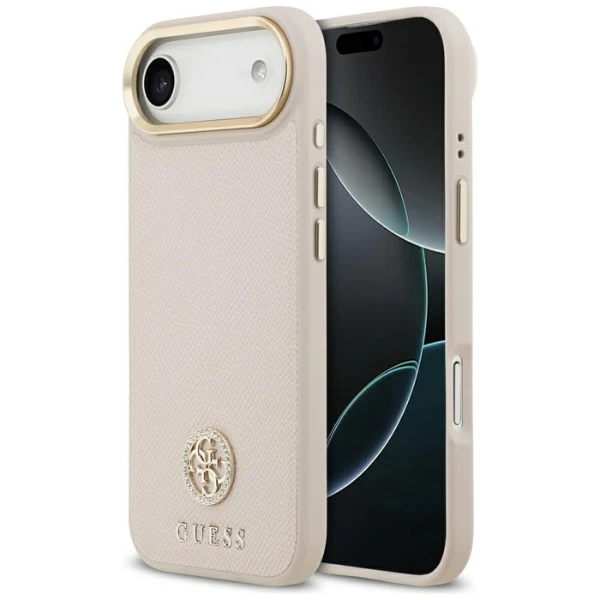 Dėklas Guess Grained Strass Logo MagSafe iPhone Air Case - Rožinė aprašymas - Prekės nuotrauka