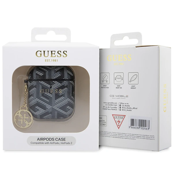 Guess GUA2PGCE4CK dėklas, skirtas AirPods 1/2 – juodas GCube Charm aprašymas - Prekės nuotrauka Guess GUA2PGCE4CK dėklas, skirtas AirPods 1/2 – juodas GCube Charm aprašymas - Prekės nuotrauka