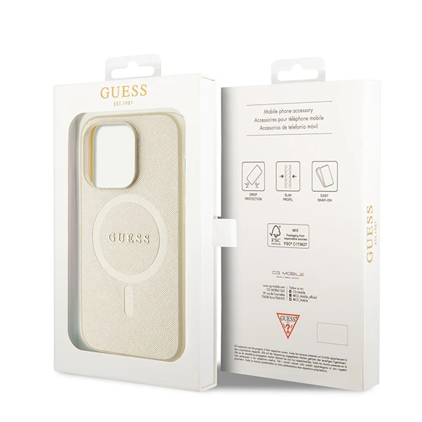 Dėklas GUESS GUHMP15XPSAHMCB IPHONE 15 PRO MAX 6.7 