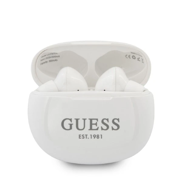 Guess GUTWS1CWHTWS Bluetooth Belaidės Ausinės - Baltas aprašymas - Prekės nuotrauka