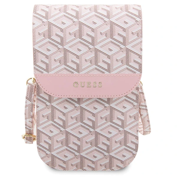 Guess krepšys telefonui GUWBHGCFSEP pink Piniginė GCube Stripe aprašymas - Prekės nuotrauka