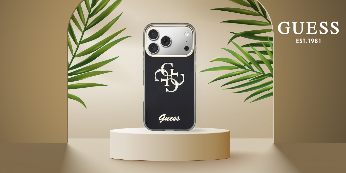 Dėklas Guess IML 4G Script Metal Case for iPhone 17 Pro / 18 Pro - Juodas aprašymas - Prekės nuotrauka