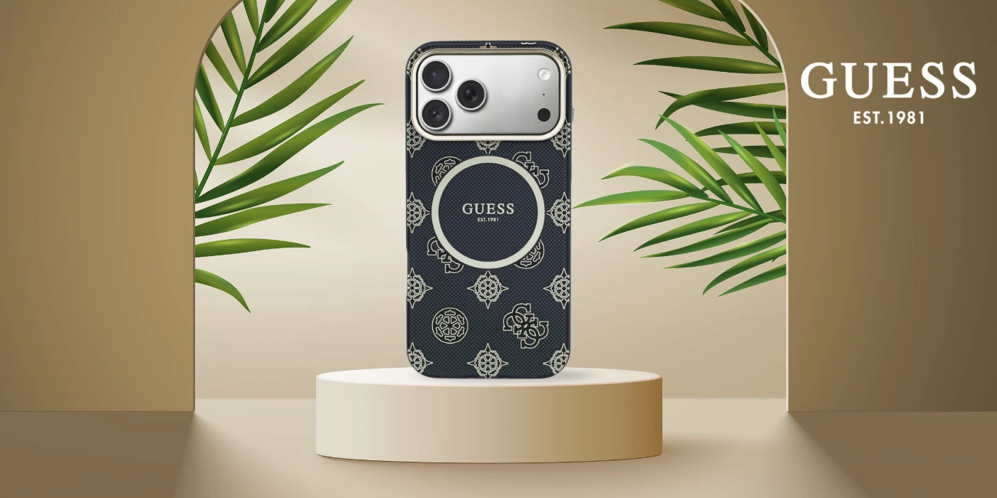Dėklas Guess IML Peony Dot MagSafe Case for iPhone 17 Pro Max - Juodas aprašymas - Prekės nuotrauka