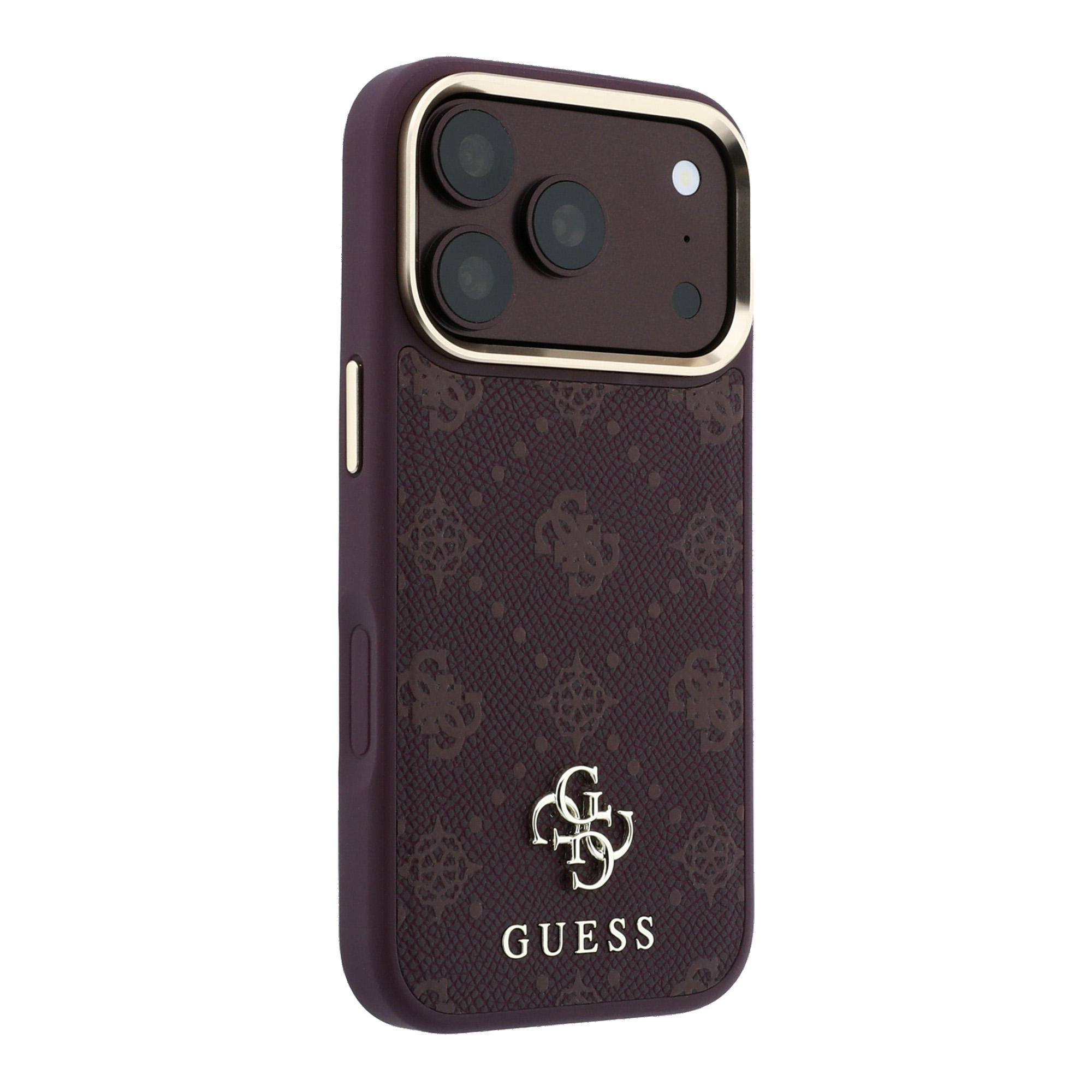 Dėklas Guess Peony 4G Small Logo MagSafe Case, skirtas iPhone 17 Pro / 18 Pro – Burgundy aprašymas - Prekės nuotrauka