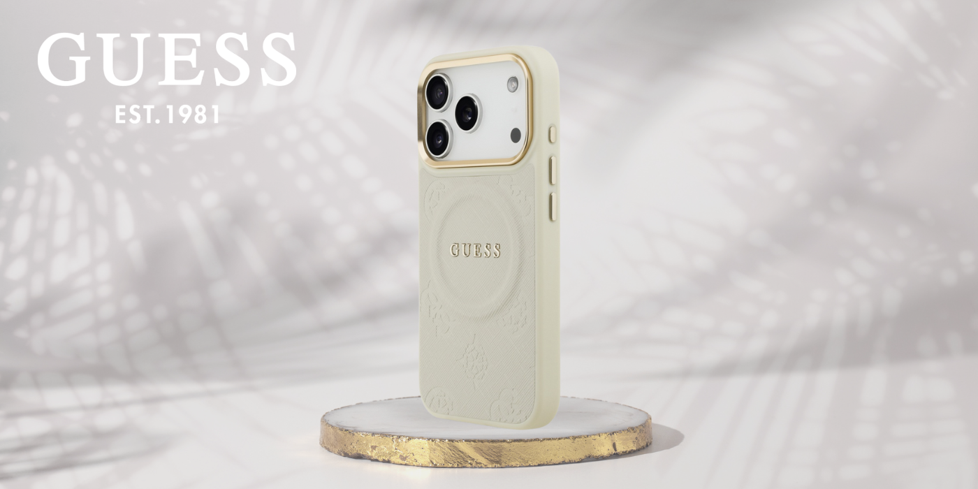 Dėklas Guess Peony Hot Stamp MagSafe Case for iPhone 17 Pro - rusvai gelsvas aprašymas - Prekės nuotrauka
