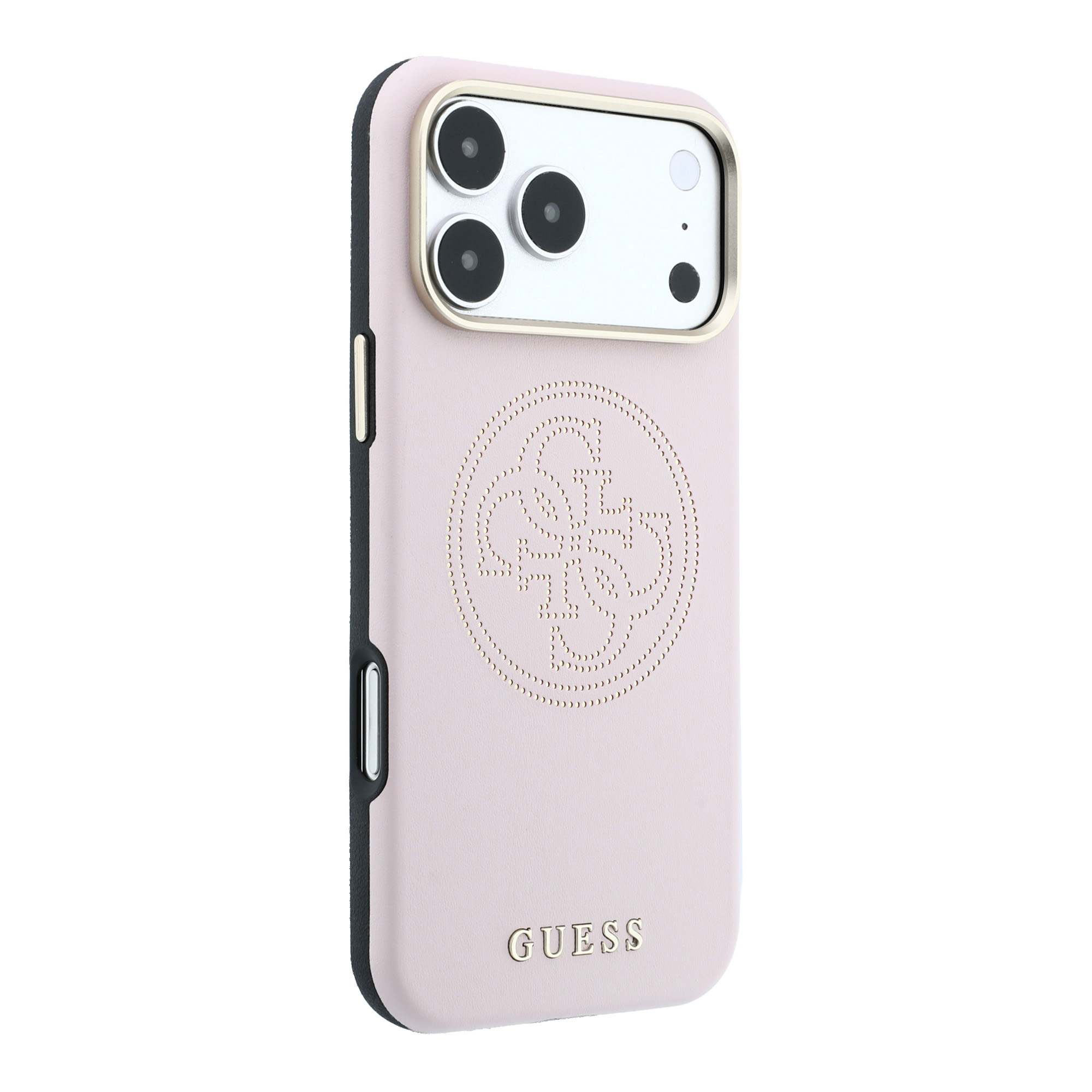 Dėklas Guess Perforated 4G Gold Logo Magsafe Case for iPhone 17 Pro / 18 Pro - Rožinė aprašymas - Prekės nuotrauka