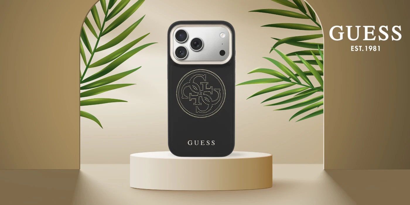 Dėklas Guess Perforated 4G MagSafe case for iPhone 17 Pro - juodas aprašymas - Prekės nuotrauka