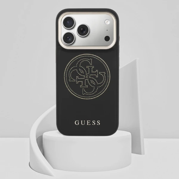 Dėklas Guess Perforated 4G MagSafe case for iPhone 17 Pro Max - juodas aprašymas - Prekės nuotrauka