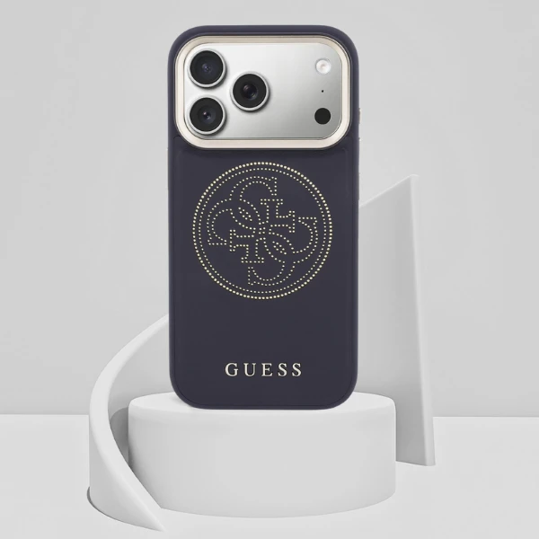 Dėklas Guess Perforated 4G MagSafe case for iPhone 17 Pro - mėlynas aprašymas - Prekės nuotrauka