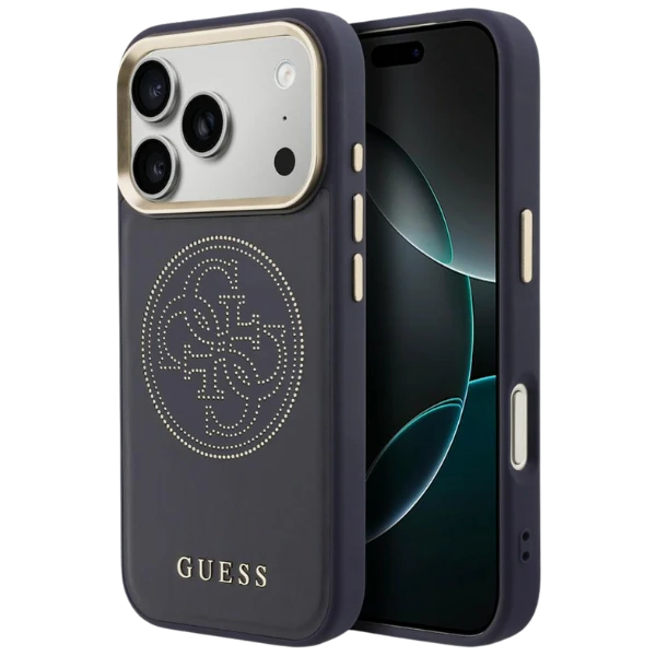 Dėklas Guess Perforated 4G MagSafe case for iPhone 17 Pro - mėlynas aprašymas - Prekės nuotrauka