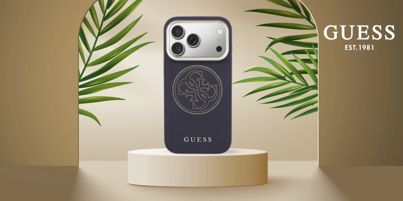 Dėklas Guess Perforated 4G MagSafe case for iPhone 17 Pro Max - mėlynas aprašymas - Prekės nuotrauka