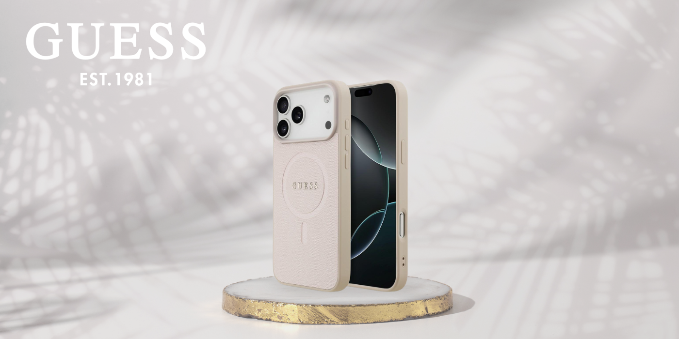 Dėklas Guess Saffiano Classic Logo MagSafe Case for iPhone 18 Pro Max / iPhone 17 Pro Max - Rožinė aprašymas - Prekės nuotrauka
