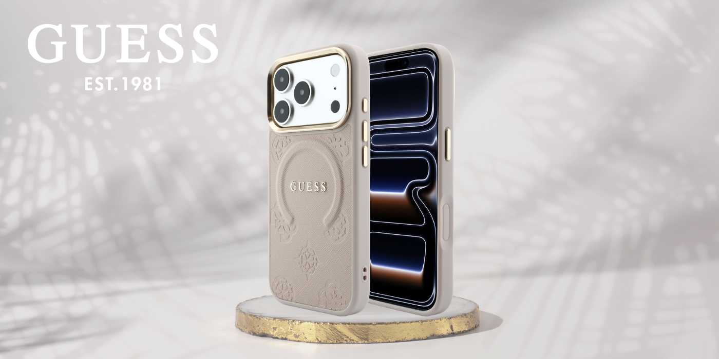 Dėklas Guess Saffiano Peony & Ring MagSafe Case, skirtas iPhone 17 Pro Max / 18 Pro Max - Rožinė aprašymas - Prekės nuotrauka