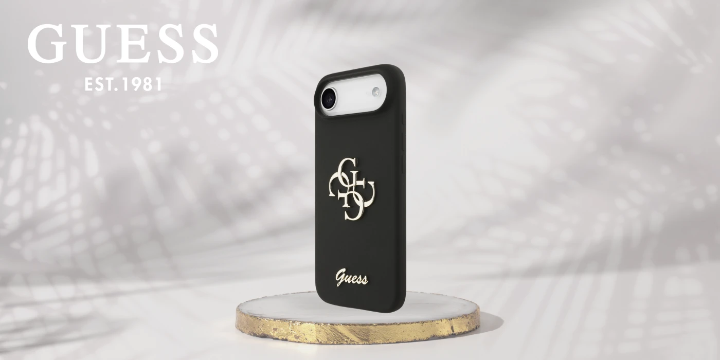 Dėklas Guess Silicone Big 4G Script case for iPhone Air - juodas aprašymas - Prekės nuotrauka