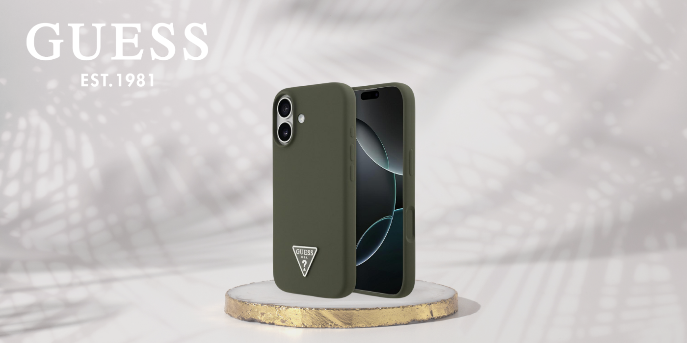 „Guess“ silikoninis trikampio formos logotipo „MagSafe“ dėklas, skirtas „iPhone 17“ – „Alias“ aprašymas - Prekės nuotrauka