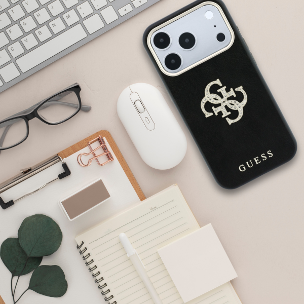 Dėklas Guess Smooth & Big Strass Logo Case for iPhone 18 Pro / 17 Pro - Juodas aprašymas - Prekės nuotrauka