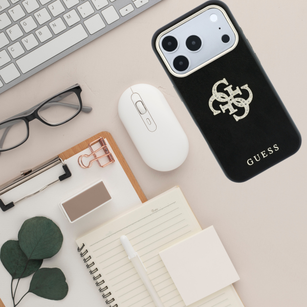 Dėklas Guess Smooth & Big Strass Logo Case for iPhone 18 Pro Max / 17 Pro Max - Juodas aprašymas - Prekės nuotrauka
