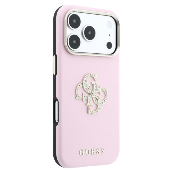 Dėklas Guess Smooth & Big Strass Logo Case for iPhone 18 Pro Max / 17 Pro Max - Rožinė aprašymas - Prekės nuotrauka