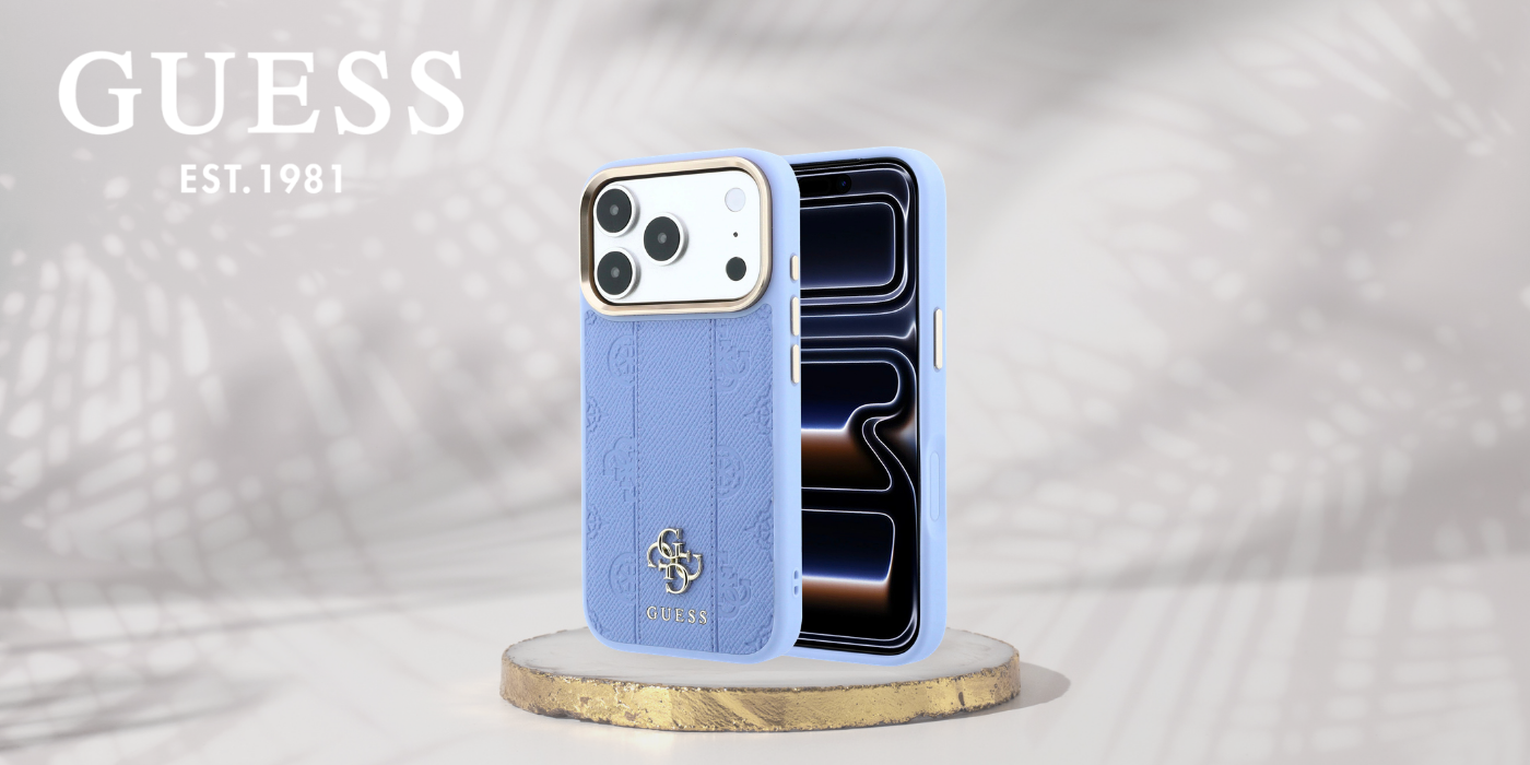Dėklas Guess Stripe Peony 4G Logo MagSafe Case for iPhone 18 Pro / 17 Pro - Light Mėlyna aprašymas - Prekės nuotrauka