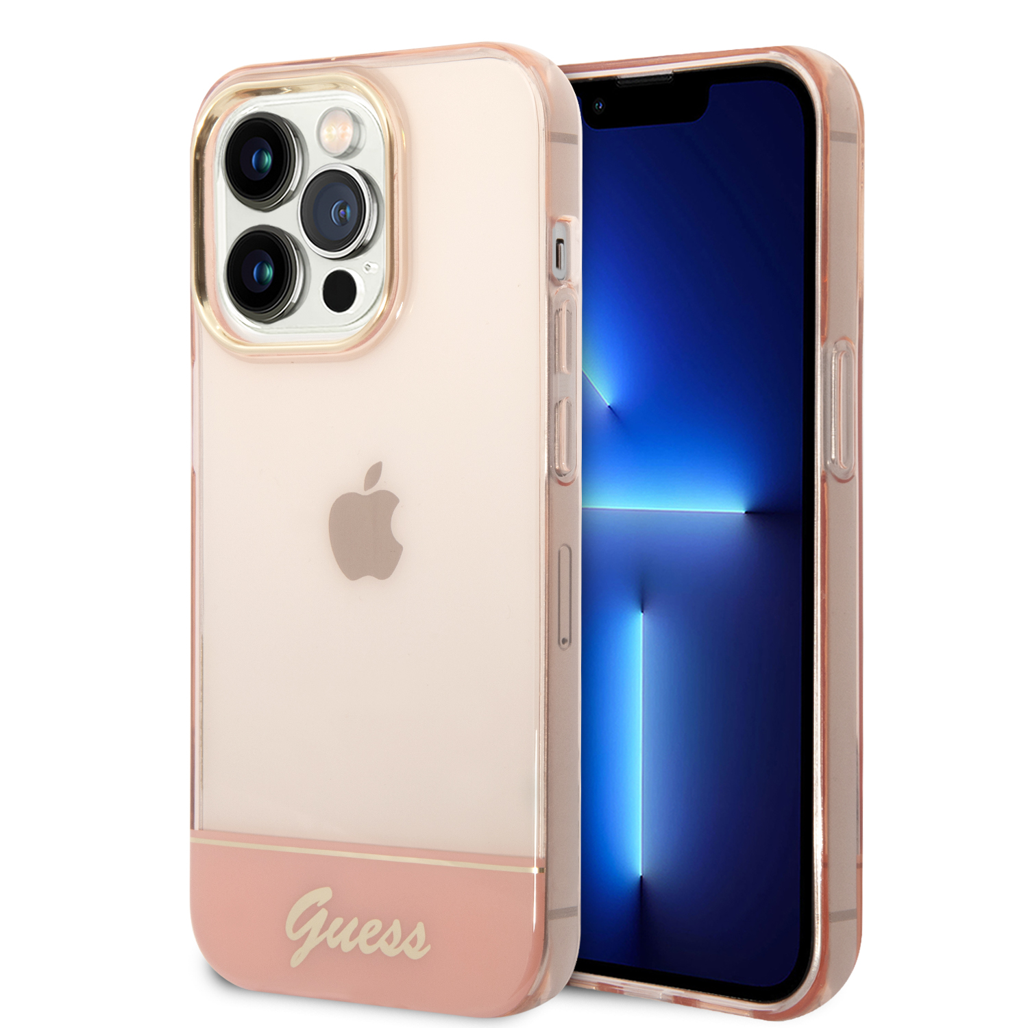 Guess GUHCP14XHGCOP iPhone 14 Pro Max 6,7 colių eilinis/rožinis kietas dėklas, permatomas aprašymas - Prekės nuotrauka Guess GUHCP14XHGCOP iPhone 14 Pro Max 6,7 colių eilinis/rožinis kietas dėklas, permatomas aprašymas - Prekės nuotrauka